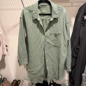 Aerie Olive Textured Fabric